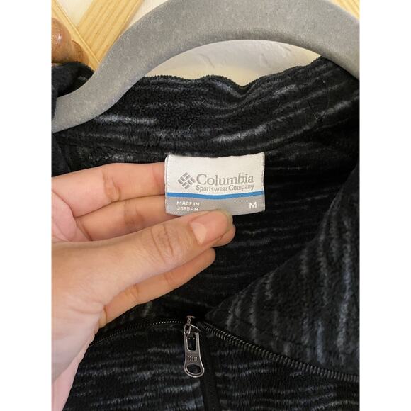 Columbia Sweatshirt Women's Medium Black Gray Glacial Fleece Pullover 1/4 Zip - Picture 5 of 10